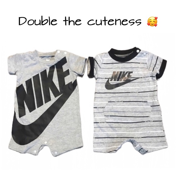 Nike Other - 🚩SALE🚩TWO NIKE NEWBORN ROMPER SHORTS OUTFIT BUNDLE